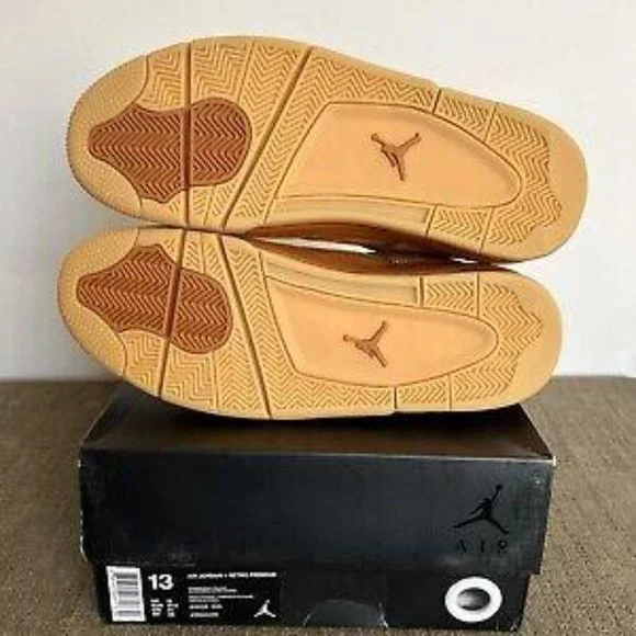 UK 12 US 13 Nike Air Jordan 4 Retro Premium GingerWheatGum Sneakers Trainers
